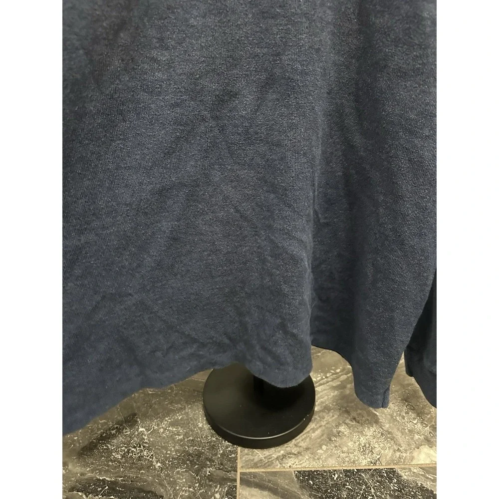 polo ralph lauren mens quarter zip sweater‎ Blue With Brown Elbow Patches XXL - Picture 3 of 12